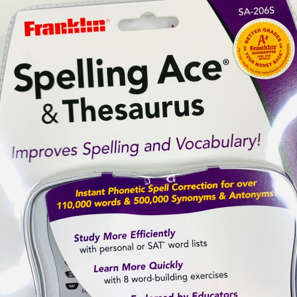 Franklin tech electronics school Spelling Ace & Thesaurus/ Model SA-206S silver - Picture 5 of 15